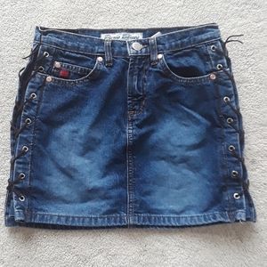 Denim mini skirt